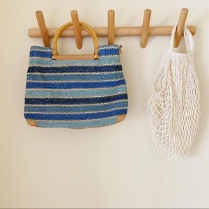 Summer Striped Straw Bag